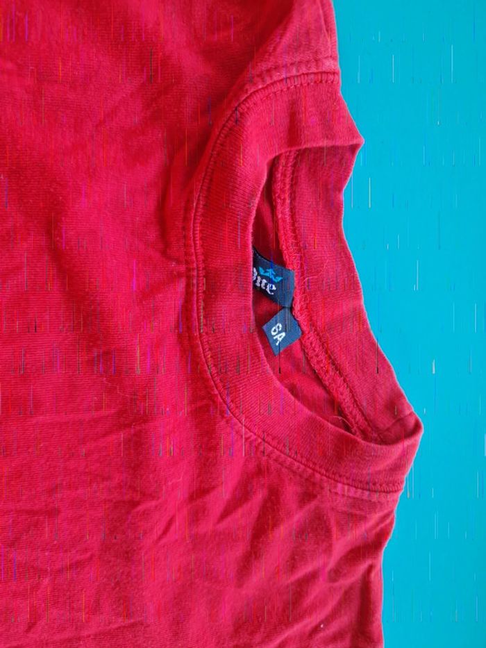 T shirt rouge garçon _ taille 6 ans - photo numéro 2