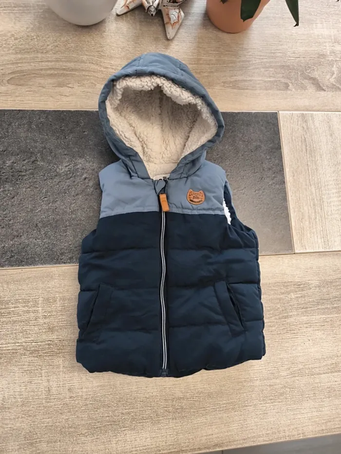 Doudoune polaire à capuche garçon 12 mois Gémo - photo numéro 2