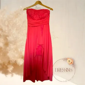 Femme M - robe soirée cocktail corail