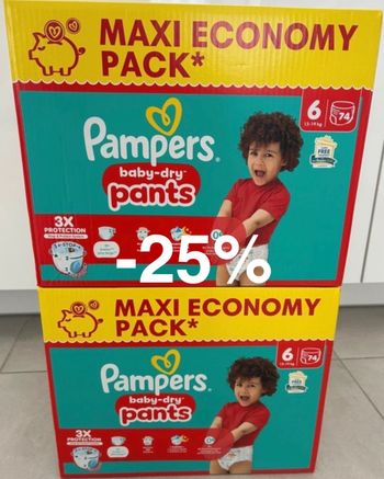 148 couches Pampers Pants taille 6
