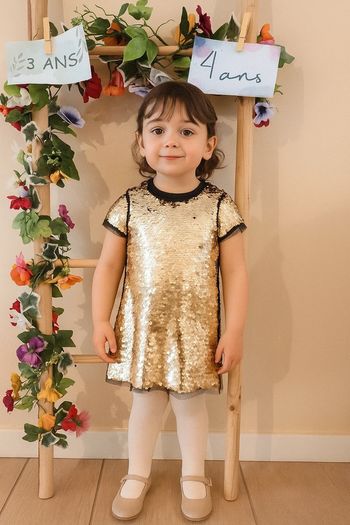Super robe de soirée avec sequins 3/4ans