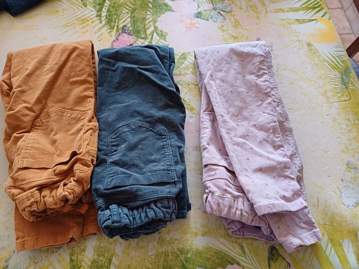3 pantalons velours - photo numéro 2