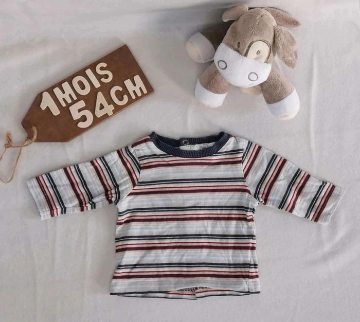 Ensemble  👣 haut et  bas  garçon, tee-shirt kimbaloo  et jean  tape  à l'œil,  1mois/54cm - photo numéro 5