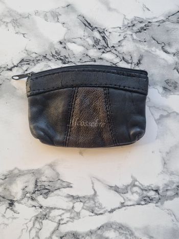 Porte monnaie en cuir vintage