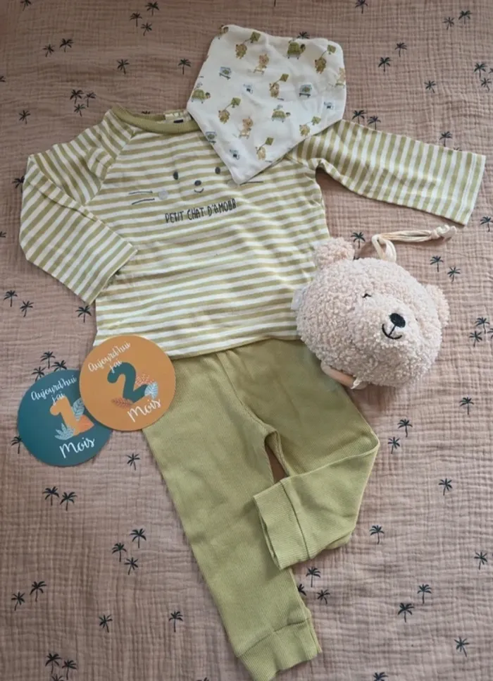 🌿 Ensemble bébé Sergent Major - 12 mois 🌿
