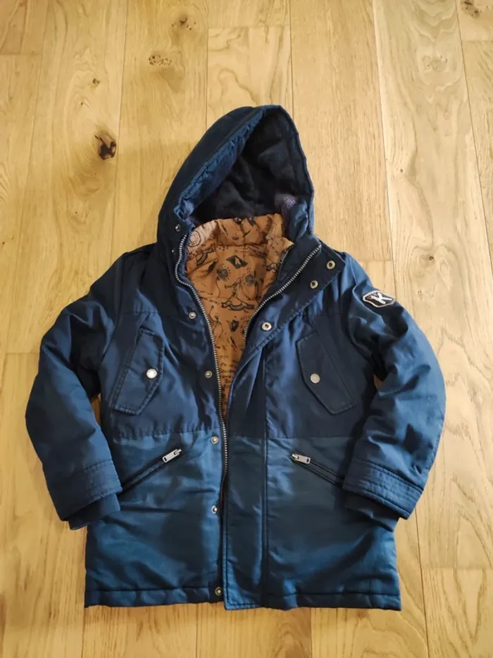 Parka bleu foncé + doudoune - 3 en 1 - 8 ans - photo numéro 13