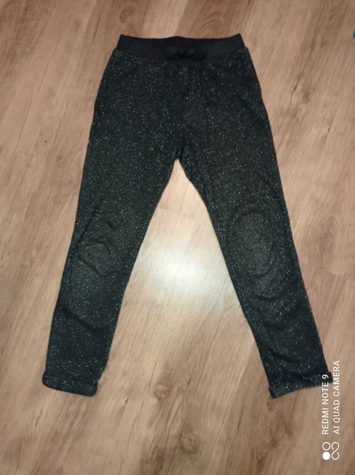 Pantalon jogging détente noir irisé, KIABI, taille 8 ans