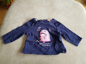 t-shirt m. longues dpam 3 mois tbe