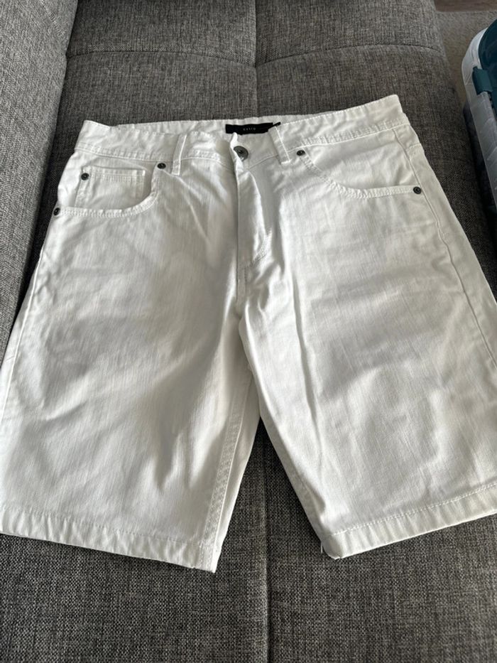Short jeans blanc homme taille 36