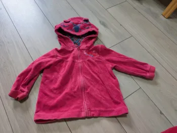 Veste zippée rose 18 mois dpam