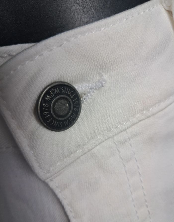 Md'M jean été blanc T.46 taille haute neuf - photo numéro 3