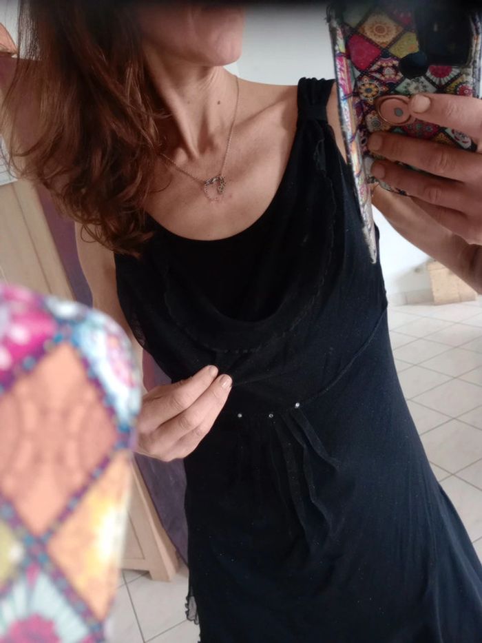 Robe 38 noire pailletée c85 - photo numéro 7