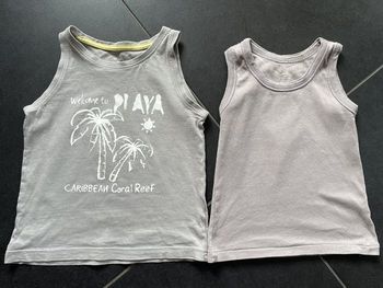 Lot de 2 débardeurs gris garçon 4 ans