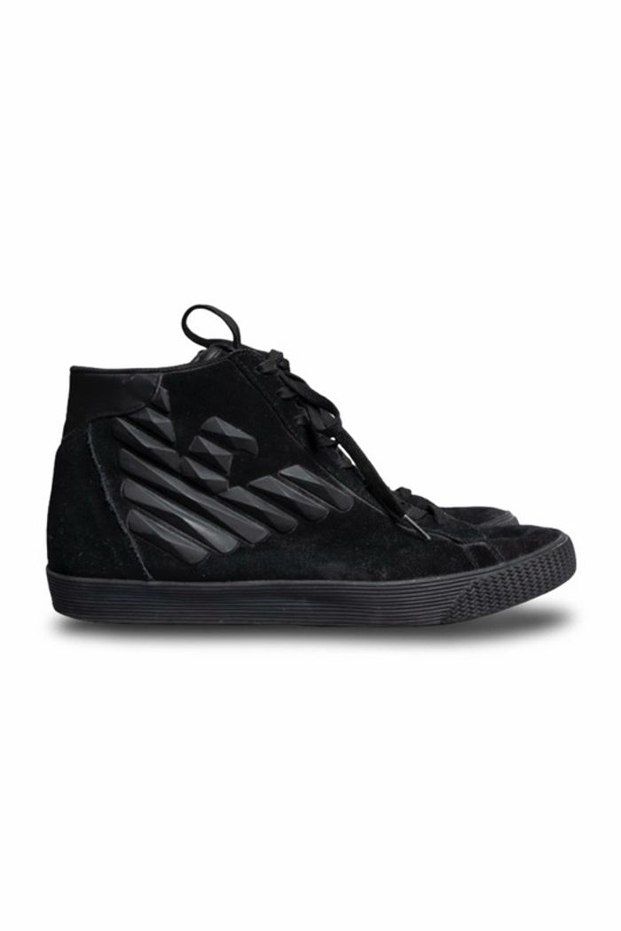 Baskets montantes suede EA7 Emporio Armani high-top sneakers Size 44 - photo numéro 6