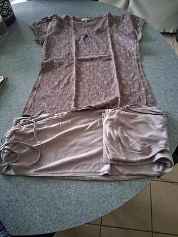 Pyjama pantacourt marron " t-"40"