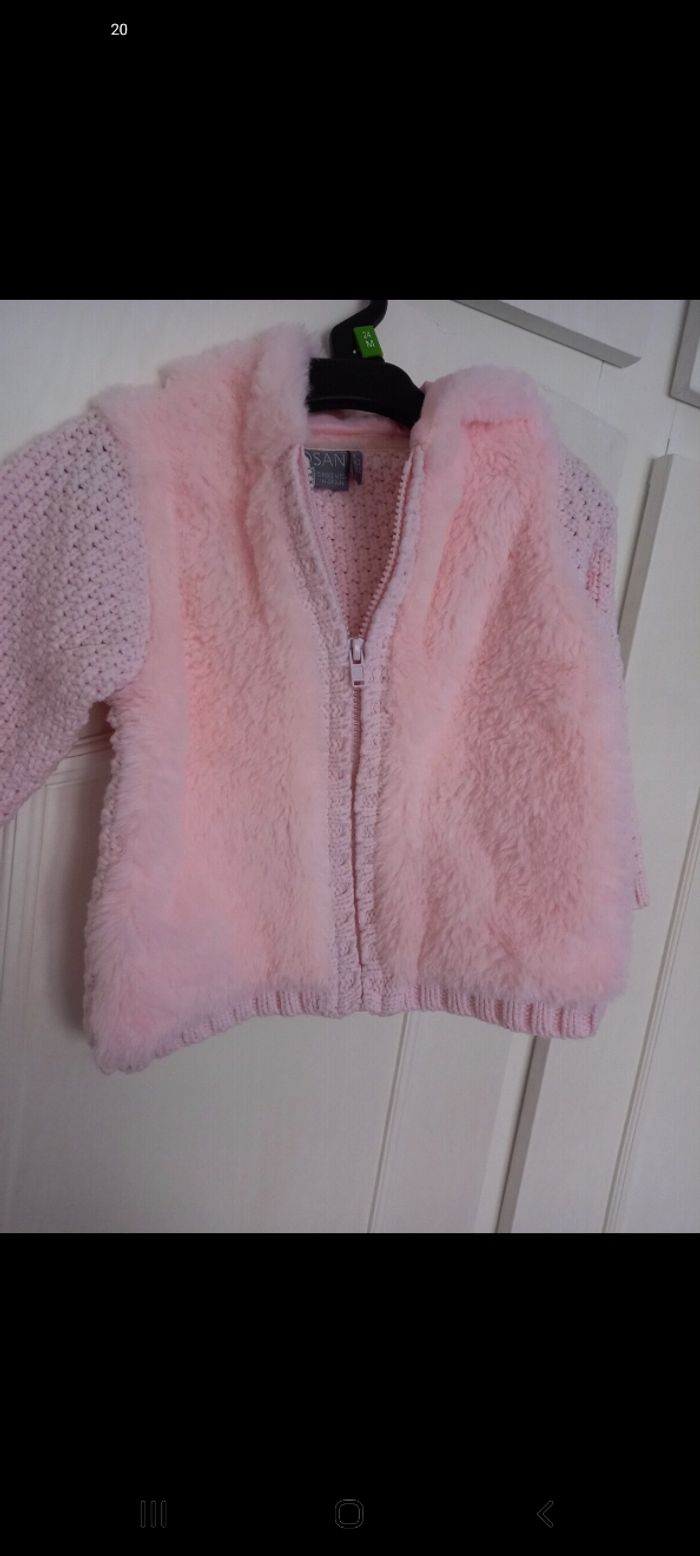 Veste fourrure rose 9-12mois - photo numéro 3