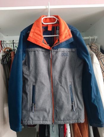 Parkas gris er bleu Superdry XS