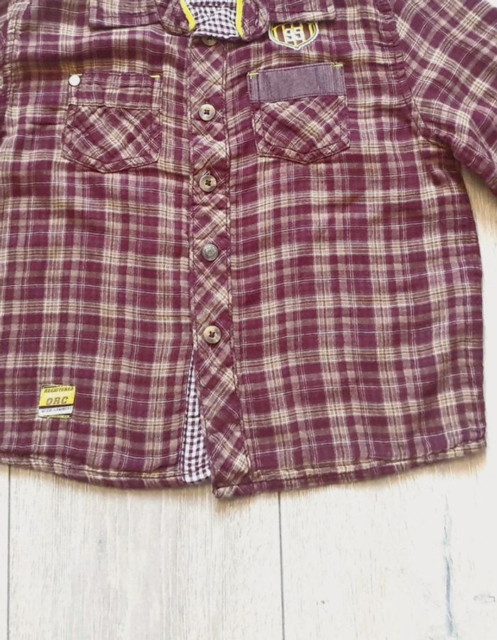 Chemise couleur vin. Garçon 6 ans. Marque Orchestra - photo numéro 2