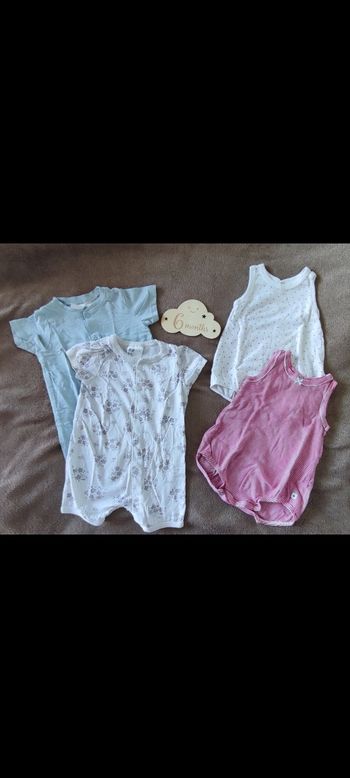 Lot barboteuses bodies 6 mois