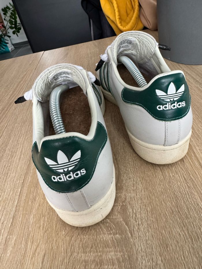 Adidas superstar verte et crème - photo numéro 4