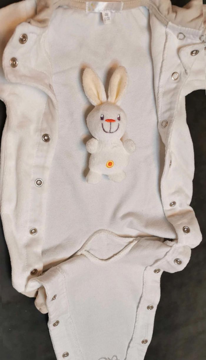 Pyjama  👣  mixte,  velours,  ouverture  devant,  Kitchoun 0mois/50cm grenouillère - photo numéro 4