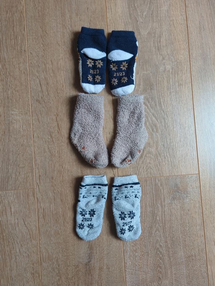 Lot 3 paires chaussettes épaisses hiver 21/23 - photo numéro 2