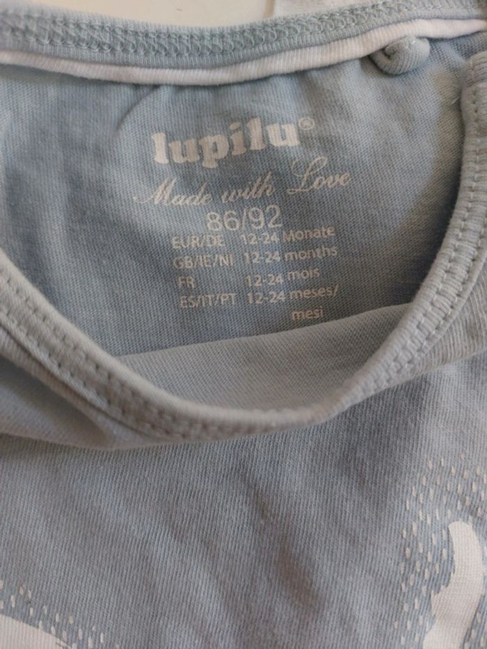 Lot de 2 t-shirts Lupilu 12-24 mois - photo numéro 2