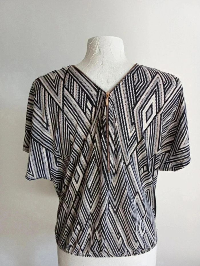 Blouse à motifs losange