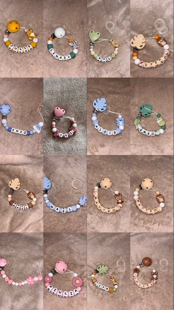 Attache sucette personnalisée 