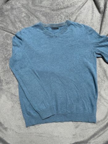 Pull fin bleu