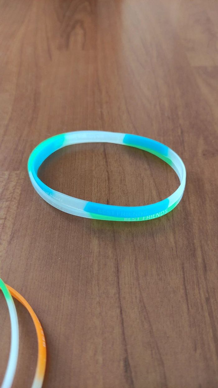 Lot 6 bracelets élastiques best friends multicolore - photo numéro 4