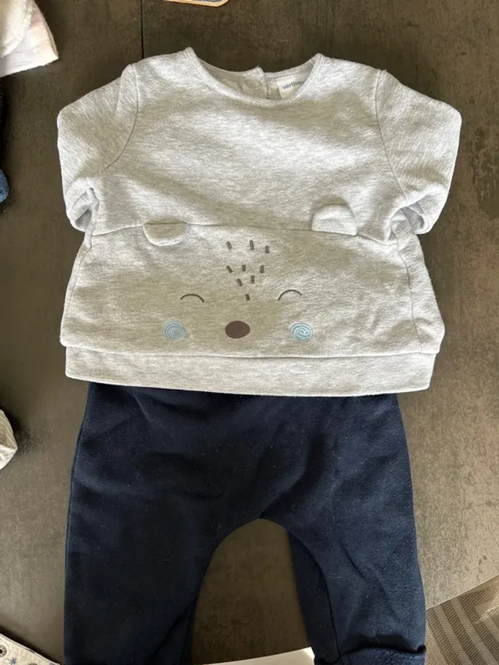 Ensemble pull et pantalon chaud  6-9 mois