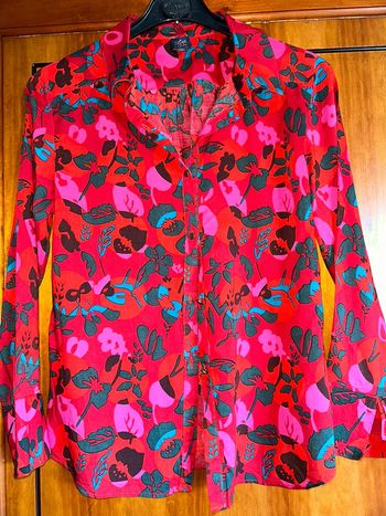 Superbe chemisier rouge fleuri Little Miss by Captain Tortue