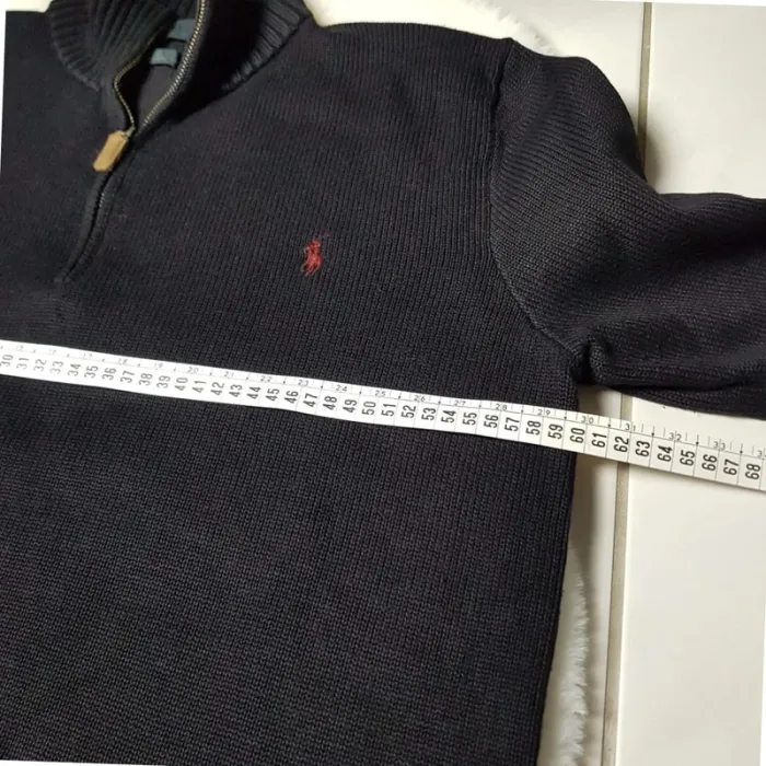 Pull Camionneur half demi zip Ralph Lauren XL Noir - photo numéro 13