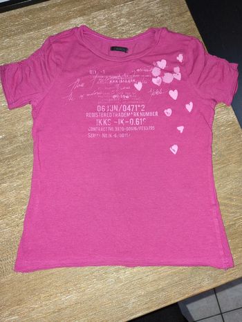 T-shirt IKKS rose coeur 5 ans
