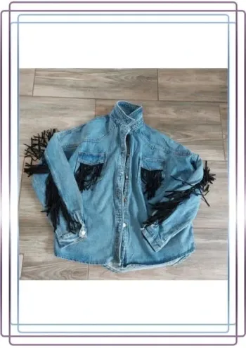 Veste en jean drole de copine paris, taille L, très bon état,