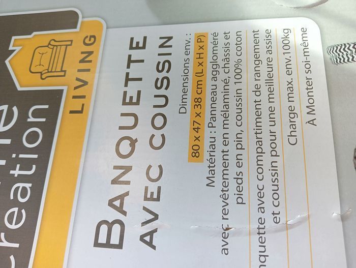 Banquette coffre 🎁 NEUF - photo numéro 6