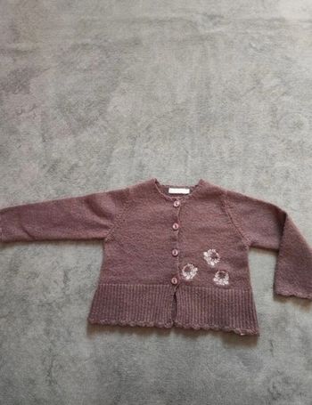 Gilet 12 mois fleurs 🌸