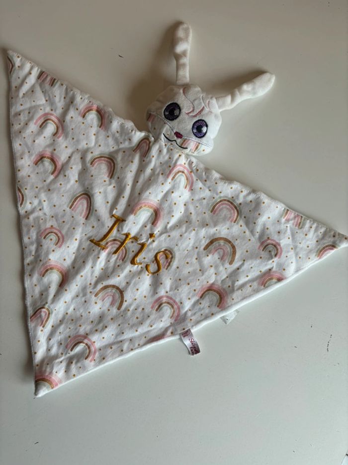 Doudou lapin Iris personnalisée