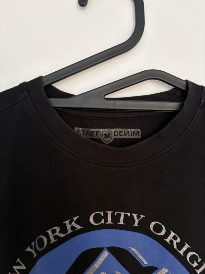 T-shirt noir imprimé Staff Denim S - photo numéro 2