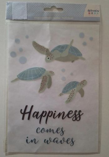 Décalcomanies motifs "tortues" pour décorer les textiles