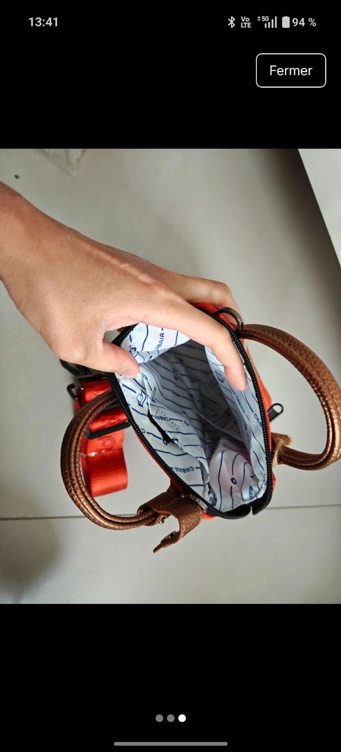 Nano bag Cabaïa orange cuivre - photo numéro 3