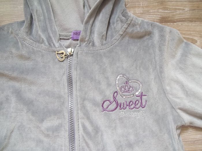 Gilet-sweat velours gris Shun Fa 12 - photo numéro 2