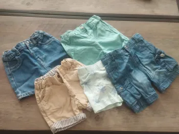 Lot de 5 shorts 71cm 9 mois