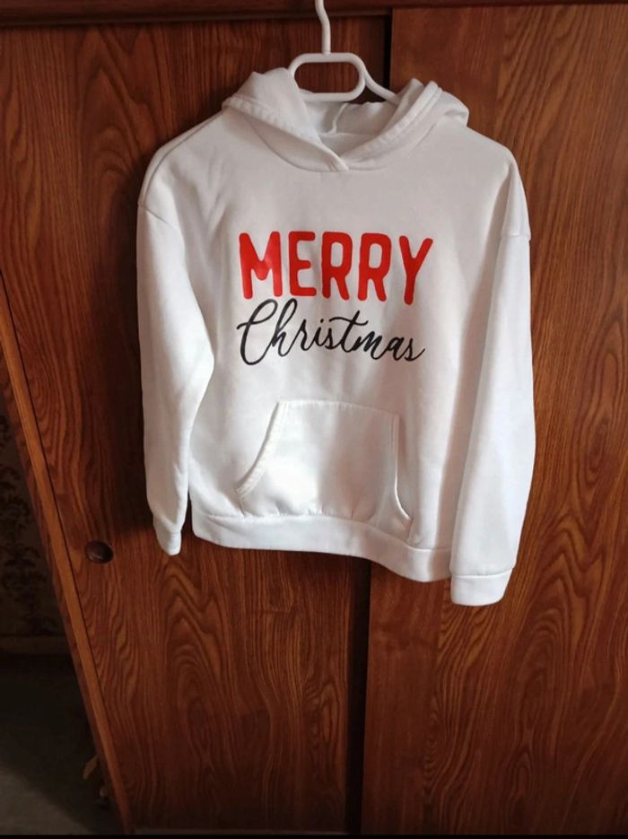 Sweat a capuche blanc de Noël taille S - photo numéro 2
