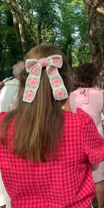 Barrette noeud en crochet 🎀