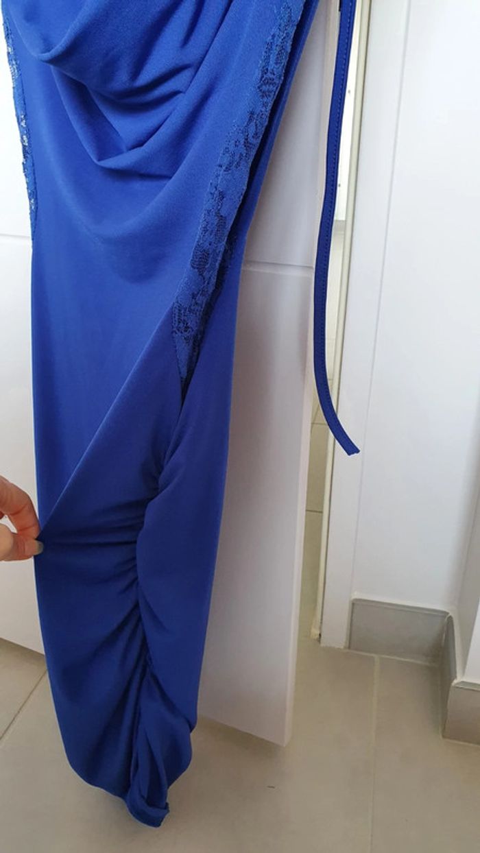 Robe bleu dentelle zara neuve taille s - photo numéro 4