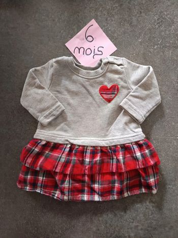 Robe sweat coeur 6 mois
