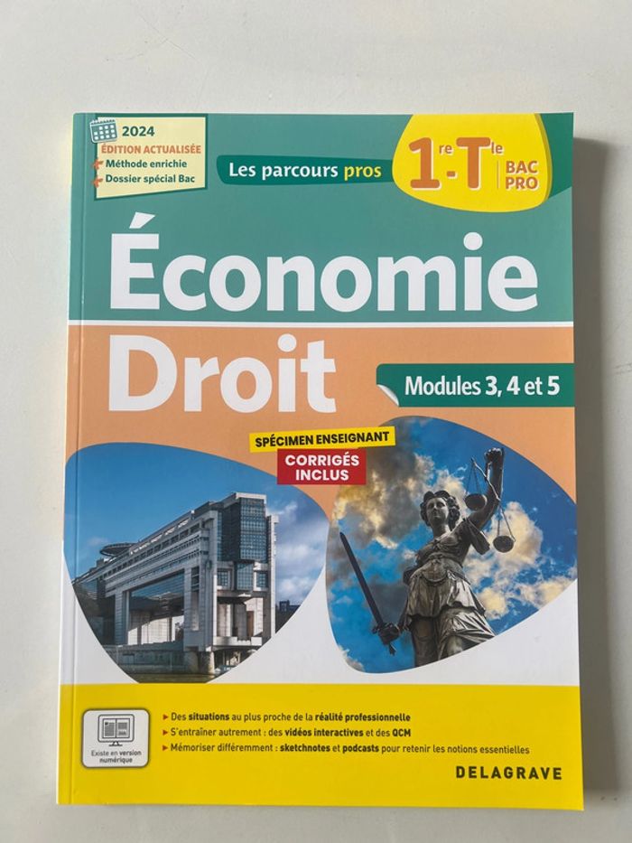 Économie droit 1re tle bac pro modules 3,4 et 5