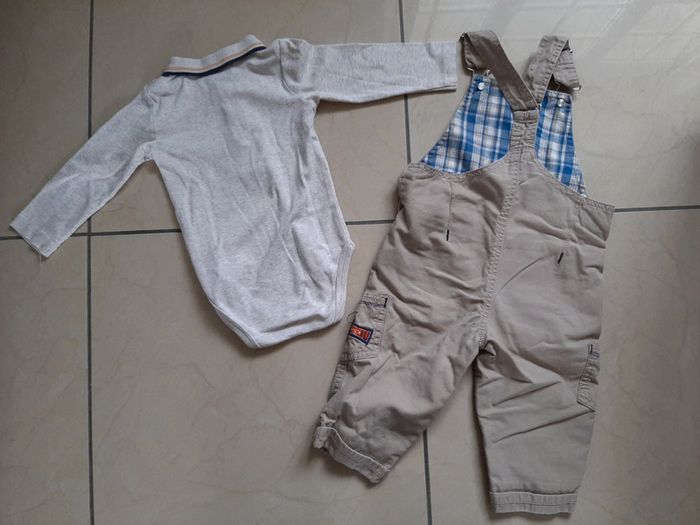 Ensemble salopette + body 12 mois - photo numéro 2